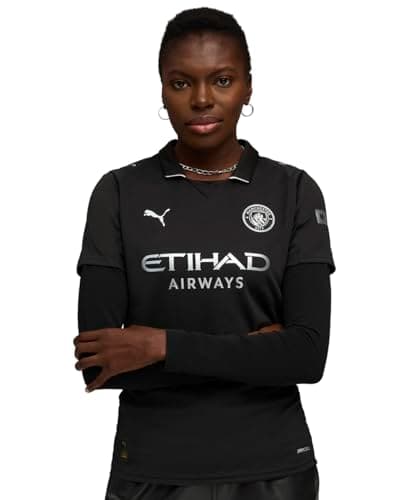 Image of PUMA Manchester City Away Shirt 2025/26 Season - Womens - Black - Size: M
