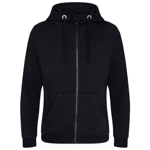 Image of AWDis Just Hoods Mens Graduate Heavyweight Full Zip Hoodie (3XL) (Jet Black)
