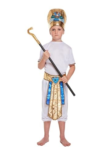 Image of HENBRANDT Children’s Egyptian Boy Fancy Dress Costume Ancient Egypt School History Day Size Large Ages 10-12 Halloween Fancy Dress for Boys Egyptian Outfit for Kids