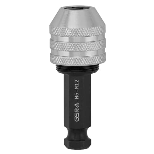 Image of GSR Thread Cutting Drill Chuck Chuck Tool Holder with Hex Shank M5-M12, Accessories for Hand Taps, Cutting Taps & Cordless Screwdriver/Drill, Tap Adapter