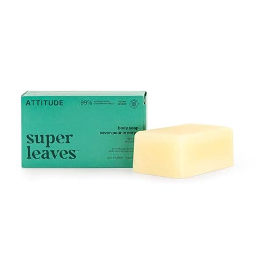 Image of ATTITUDE Body Soap Bar, Natural Origin, Protects and Softens Dry Skin, Coconut & Olive Oils, For Men and Women, EWG verified & Vegan, Sea Salt, 113 g