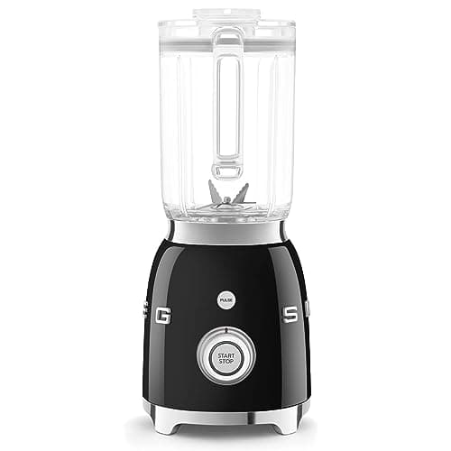 Image of Smeg BLF03BLUK Retro 50's Style Jug Blender with Stainless Steel Blades, 4 Speed Settings and 3 Pre-set Programs, 1.5 Litre, 800W, Black
