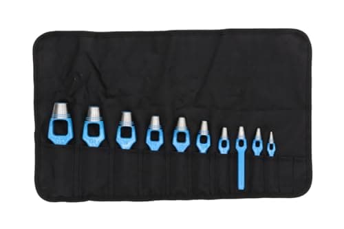 Image of GEDORE Arc punch set, 10-piece set, Ø 3 - 25 mm, Rubber leather gaskets fabric, Round, Punch, 57303