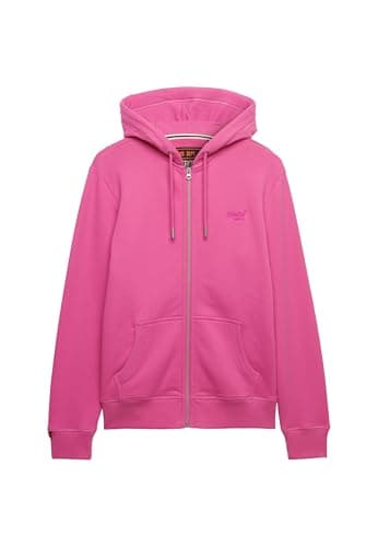 Image of Superdry Essential Logo Zip Hoodie HB M2014128A Flash Pink 2XL