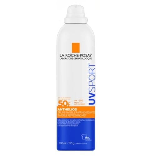 Image of La Roche Posay Anthelios UV Sport Invisible Refreshing Mist SPF50+, High-Intensity Sport Sunscreen Spray with Vitamin E, Glycerin & Thermal Water, Water & Sweat Resistant, 200ml