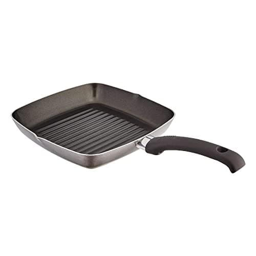 Image of Judge Everyday 24cm Griddle Pan, Stay Cool Handle, Aluminium, Dishwasher Safe, Not Suitable for Induction Hobs, Compatible with All Other Hobs