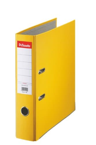 Image of Esselte Essentials 75 mm A4 Lever Arch Files - Yellow, Pack of 20