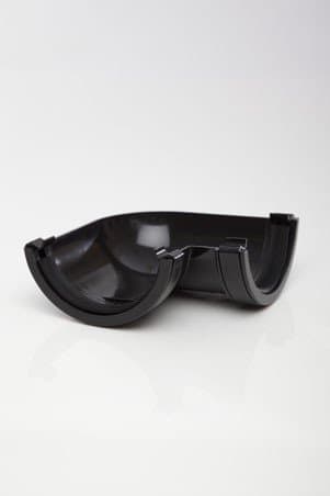 Image of POLYPIPE RR103 Black 90º Angle for 112mm Half Round guttering System