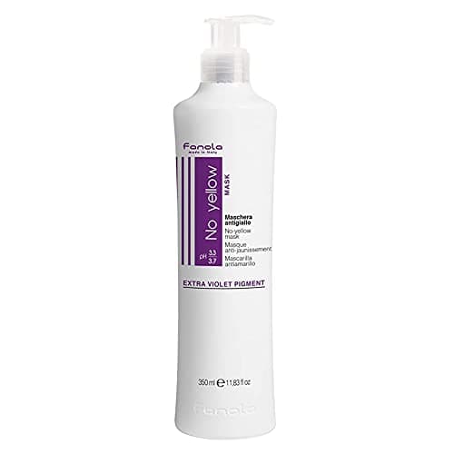 Image of Fanola No Yellow Mask, Anti-Yellow Mask for Healthy and Vital Blonde Hair, Neutralizes Yellow Tones for Pre-Lightened, Highlighted and Grey Hair, 350