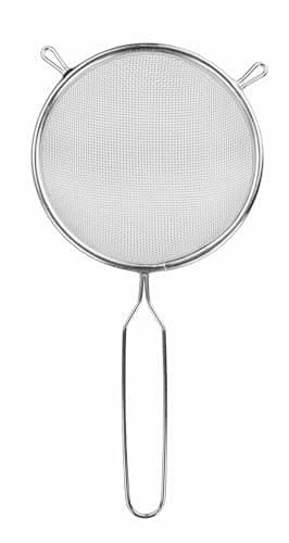 Image of Chef Aid 16cm Long Handled Metal Sieve, Kitchen Essential Tool and Ideal for Straining, draining, Washing and Wide Range of Foods, with a fine mesh for Ease of use