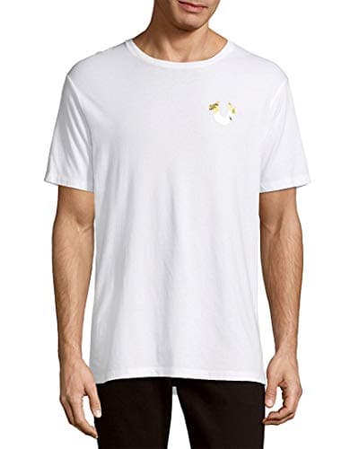 Image of True Religion Men's Gold Outline Buddha Logo Crewneck T-Shirt, White, X-Large