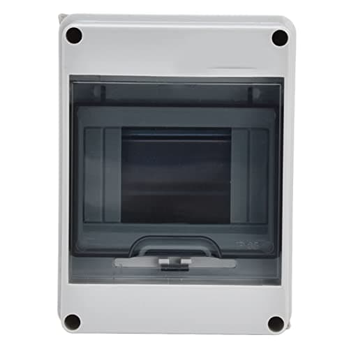 Image of Tissting 2 Way Distribution Box Transparent Cover DIN Rail Outdoor 125x55x90mm/4.9x2.2x3.5in - IP66 Waterproof Plastic Junction Box For Indoor Outdoor Wall Circuit Breaker Safety Protection