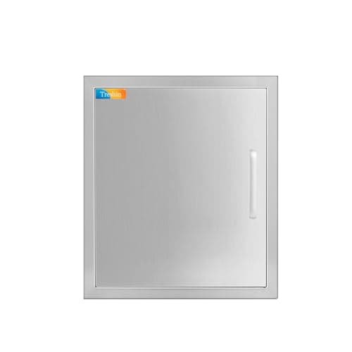 Image of Treshin Outdoor Kitchen Doors 18" W x 20" H, Stainless Steel Single BBQ Access Door with Detachable Handles, Flush Mount, for BBQ Island, Grill Station, Outside Cabinet, Outdoor Kitchen