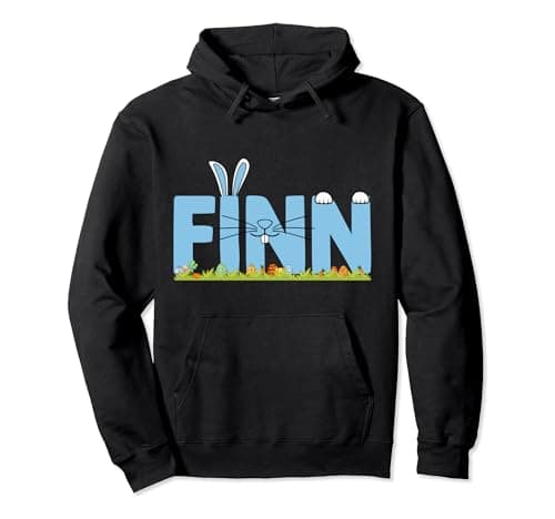 Image of Happy Easter Day Bunny Rabbit Kids Cute Love Finn Pullover Hoodie
