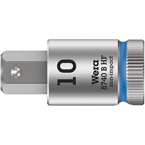 Image of Wera 05003043001 8740 B Holding Function Zyklop in-Hex Bit-Socket, Blue, 3/8-Inch, 0 x 38.5 mm