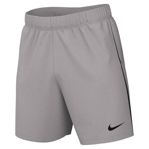 Image of NIKE DR0960-052 M NK DF LGE Knit III Short K Pants Men's Pewter Grey/Black/Black Size L