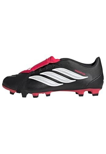 Image of adidas Unisex Predator Club Fold-Over Tongue Firm Ground/Multi Ground Football Boots, core Black/FTWR White/Lucid red, 9 UK