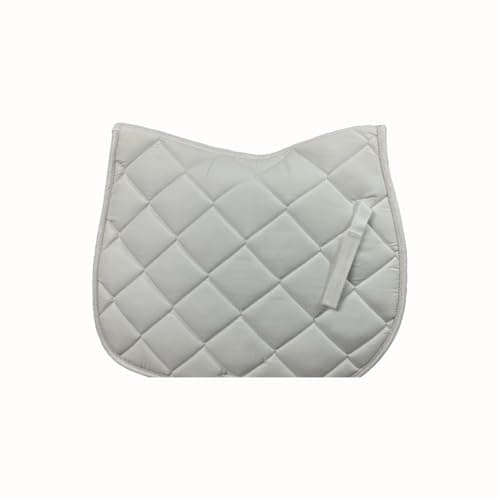 Image of ASTILE EQUESTRIAN SADDLE PADS GENERAL PURPOSE SADDLE PADS NUMNAH QUILTED (COB/FULL, WHITE)