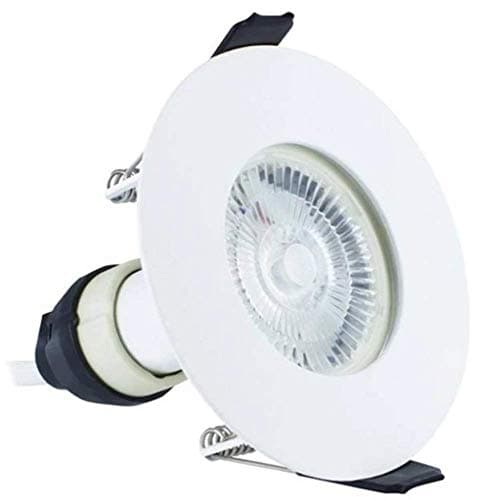 Image of Integral Evofire 70mm cutout Fire Rated Downlight White Round +GU10 Holder + loop-in loop-out terminal block