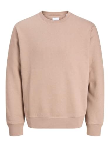 Image of JACK & JONES Mens Jjestar Basic Sweat Crew Neck Noos, Mocha Meringue, M UK