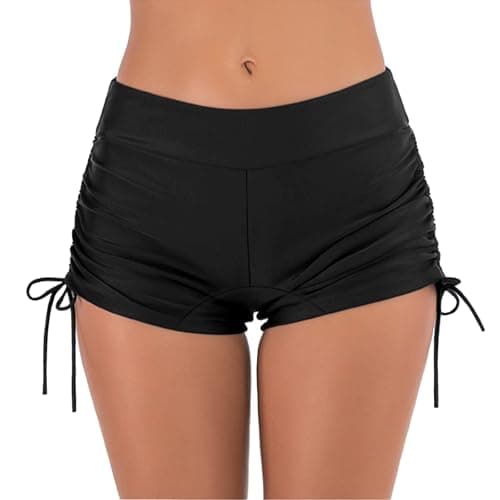 Image of Sahunfri Period Swimwear for Women, 4 Layer Leakproof, Quick Dry & Super Absorbent Bikini Bottoms, Ideal for Indoor/Outdoor Water Activities (UK, Alpha, S, Regular, Regular, Black)