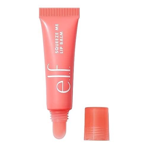 Image of e.l.f. Squeeze Me Lip Balm, Moisturising Lip Balm For A Sheer Tint Of Colour, Infused With Hyaluronic Acid, Vegan & Cruelty-free, Strawberry
