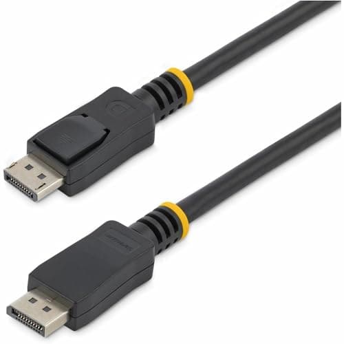 Image of StarTech.com 50cm (1ft) DisplayPort 1.2 Cable - 4K x 2K Ultra HD VESA Certified DisplayPort Cable - Short DP to DP Cable for Monitor - Slim DP Video/Display Cord - Latching DP Connectors (DISPL50CM)