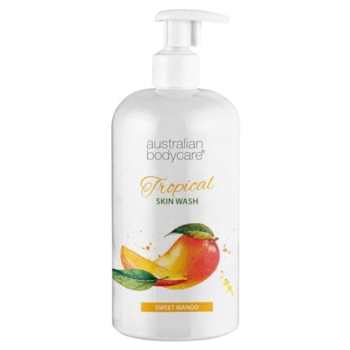 Image of Australian Bodycare Skin Wash Professional 500 ml | Tea Tree Oil + Mango Body Wash for the Skin | Relieves Spots and Pimples, Acne, Body Odor & smelly feet | Effective after shaving and waxing