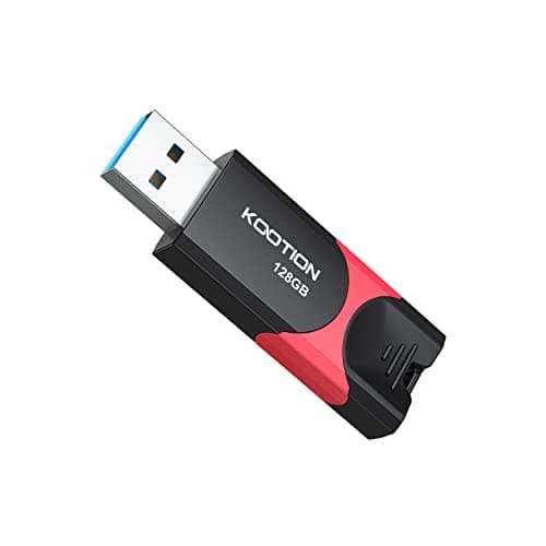 Image of 128 GB USB 3.0 Stick Flash Drive, KOOTION 128 GB Retractable Memory Stick Thumb Drive Ultra High Speed USB Stick Jump Drive Rugged Memory Stick with LED Indicator for Data Storage and Transfer