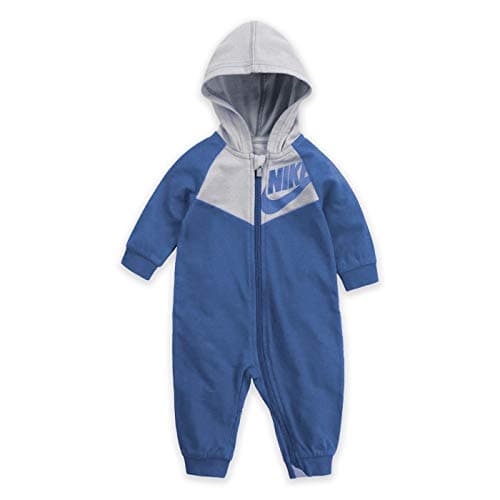 Image of Nike Infant Color Block Hooded Coverall (Mountain Blue(66E085), 9 Months)