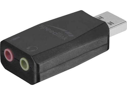 Image of Speedlink Vigo USB Sound Card with Microphone and Headphone Socket, Compact Design, Light, USB Connector