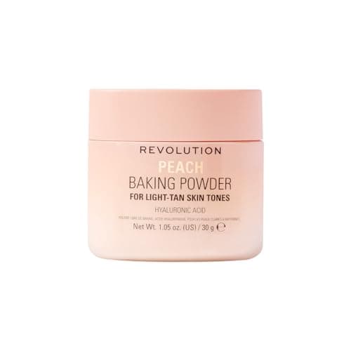 Image of Revolution Beauty London, Loose Baking Powder, Prolongs Makeup Wear, Setting Peach, for Light Skin tones, 32 g