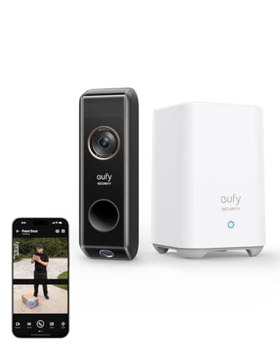 Image of eufy Security Video Doorbell S330 (Battery-Powered) with Homebase, Dual Camera,2K HD,Dual Motion Detection, Package Detection,Smart Recognition, No Monthly Fee, 16GB Local Storage