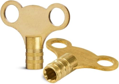Image of Equip247uk Radiator Bleed Key- Radiator Valve Clock Key for Bleeding and Air Vent- Made of Solid Brass- Pack of 2