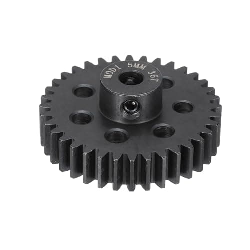 Image of sourcing map Steel M1 Gear Set 36T 5mm Shaft Motor Gears for RC Vehicles Truck Drift Car Part, Black