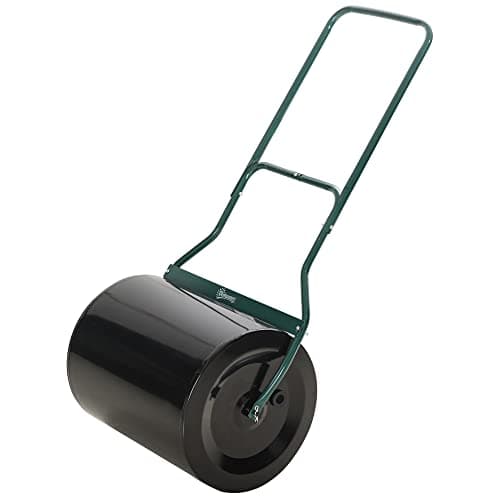 Image of Outsunny 60L Garden Lawn Roller, Water/Sand Filled Outdoor Grass Roller Aerator with U-Shaped Handle, Φ50cm Heavy Duty Steel Lawn Push Rolling Tool for Grass Seeding, Soil Levelling