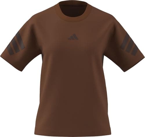 Image of adidas Women's Future Icons Three Stripes T-Shirt, Dusky Bronze, XS