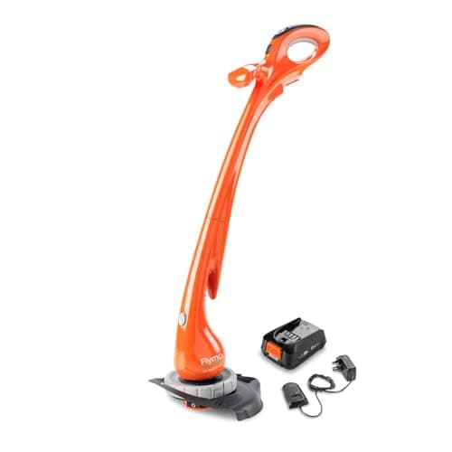 Image of Flymo EasiTrim 250 2-in-1 Cordless Grass Trimmer KIT - 18V 2.0 POWER FOR ALL Battery and Charger included, 25cm Cutting Width, Edging mode, Automatic line feed, Lightweight for easy trimming