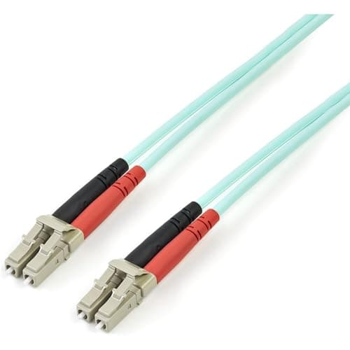 Image of StarTech.com 3m (10ft) LC/UPC to LC/UPC OM3 Multimode Fiber Optic Cable, Full Duplex 50/125µm Zipcord Fiber, 100G Networks, LOMMF/VCSEL, <0.3dB Low Insertion Loss, LSZH Fiber Patch Cord (A50FBLCLC3)