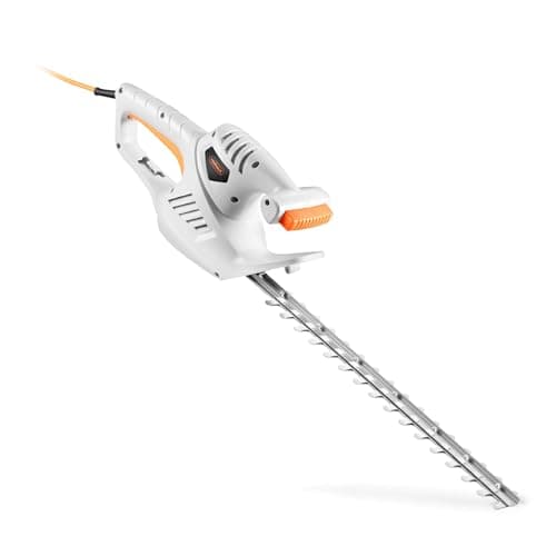 Image of VonHaus Hedge Trimmer 450W – Electric Lightweight Cutter for Hedges, Branches, Shrubs, Twigs – Comes with Blade Cover, 6m Cable, 41cm Blade, 2 Stage Safety Trigger