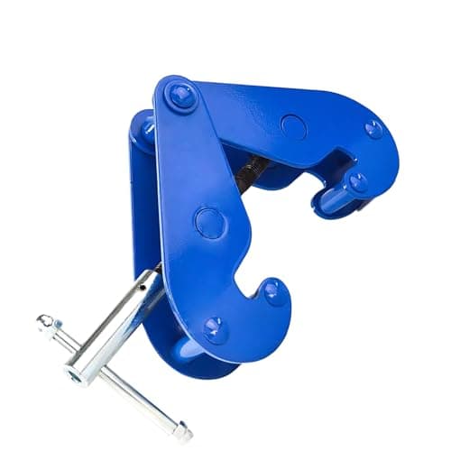 Image of QUSYZD 1/2/3/5/10 Ton Load Vertical I-Beam Clamp For Rigging, Thickened Alloy Steel Beam Clamp 3.5inch-12.6inch Adjustable Opening, Heavy Duty Lifting Clamp,3T/80-320mm