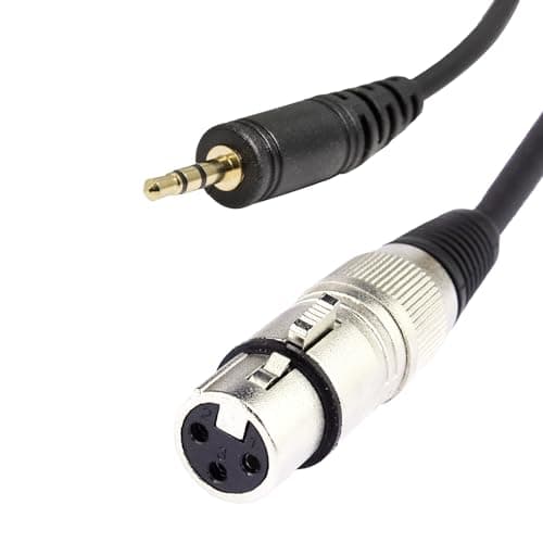 Image of Pipestation XLR to 3.5mm Jack Cable 1m | Microphone, Speaker Cable – Mic Aux Lead | 1/8 inch Aux Stereo to XLR Male Adapter Microphone Cord (1 Metre)