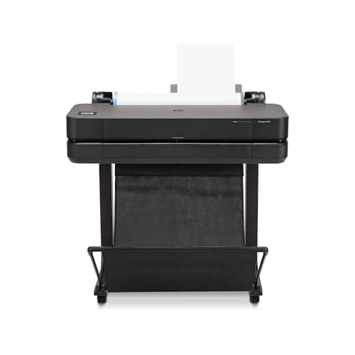 Image of HP DesignJet T630 24-inch (5HB09D), Large Format Printer, Plotter, Standard A4-A1, 76 A1 Prints/hour, Wi-Fi, Ethernet, USB, 2400x1200 dpi, Recycled Metal, 1-Year Warranty, Click, Black