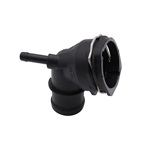 Image of 1 PC SHLPDFM Black Coolant Flange Upper Radiator Coolant Hose Pipe Connector 3C0122291N、3C0122291A,3C0122291 Compatible with Audi SEAT Skoda VW