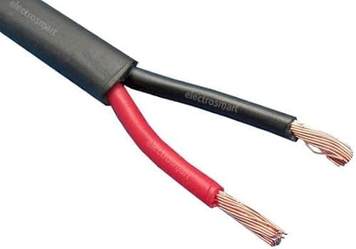 Image of electrosmart 2 Core Twin Red/Black Copper Automotive Auto Boat Marine Cable Wire 2 x 2.5mm Thin Wall Flat Stranded 12V 24V 29 Amp (2m)