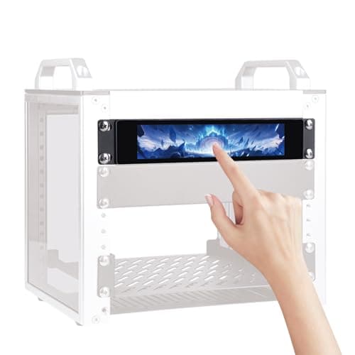 Image of GeeekPi 6.91 inch 1424x280 LCD Touch Screen 1U Rack Mount Monitor for DeskPi RackMate T0/T1/T2/T0 Plus/T1 Plus Server Cabinet and 10 inch Server Rack