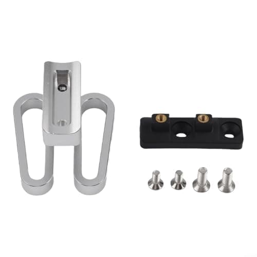 Image of Folding Bike Bag Bracket Compatible With For Brompton And For Dahon Models, Front Carrier Block Adapter Plate, Lightweight 6061 Aluminum Alloy Bicycle Accessory Kit(black)