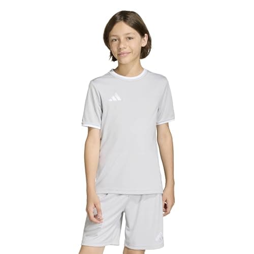 Image of adidas Unisex Kids Entrada26 Jersey Kids, Team Light Grey/White, 5-6 Years