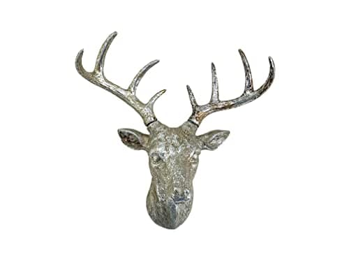 Image of Best Value Here Wall Mounted Elk Head Hanging Art Ornament Resin Stag Sculpture Home Garden Décor New Gift
