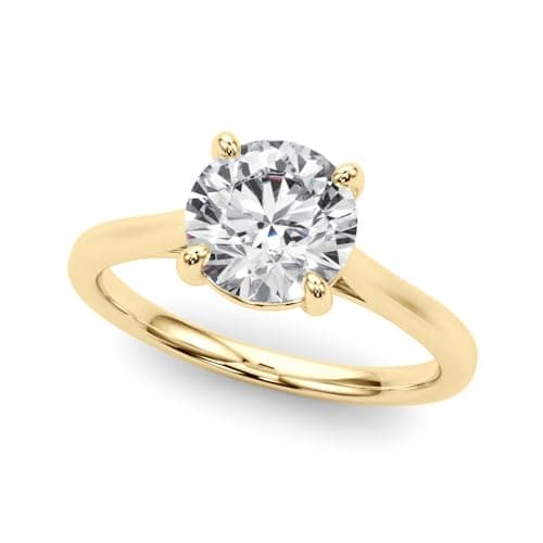 Image of JTC LTD 0.40ct Lab-Grown Diamond Solitaire Engagement Ring In Yellow Gold-M